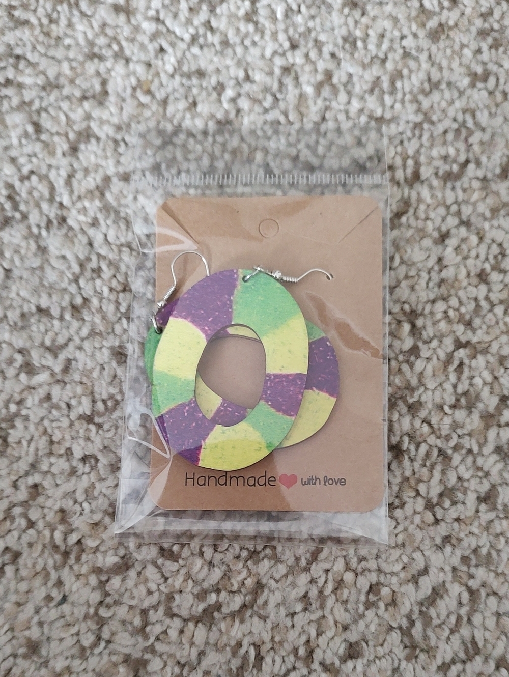 5 For $20 Mardi Gras Multicolor Dangle Earrings